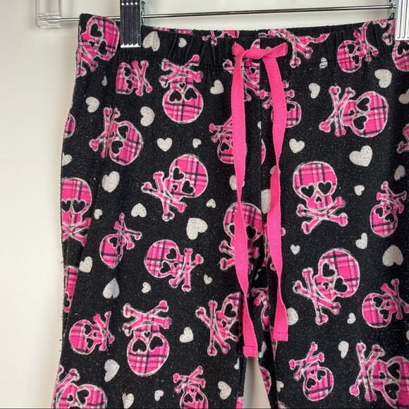 THREE GIRLS VARIOUS BRAND PAJAMA PANTS SKULL SPACE SHUTTLE DEER SIZES 7/8/M - Picture 7 of 14